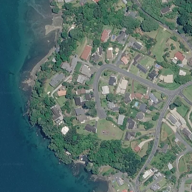 Aerial view of a larger residential property